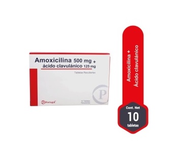 AMOXIC. + AC. CLAV 500MG CJA x 10 TAB REC - PORT.