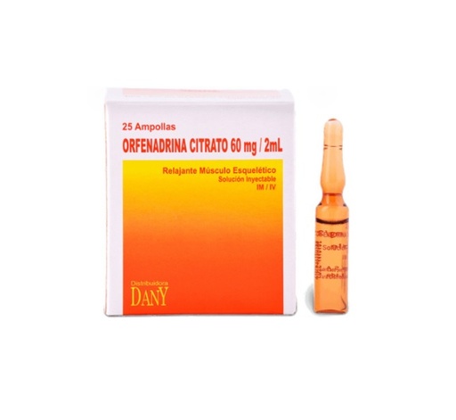 ORFENADRINA CITRATO 60MG/2ML x 25AMP - DANY