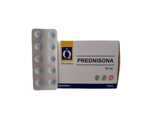 PREDNISONA 20MG CJA x 100TAB - IQFARMA