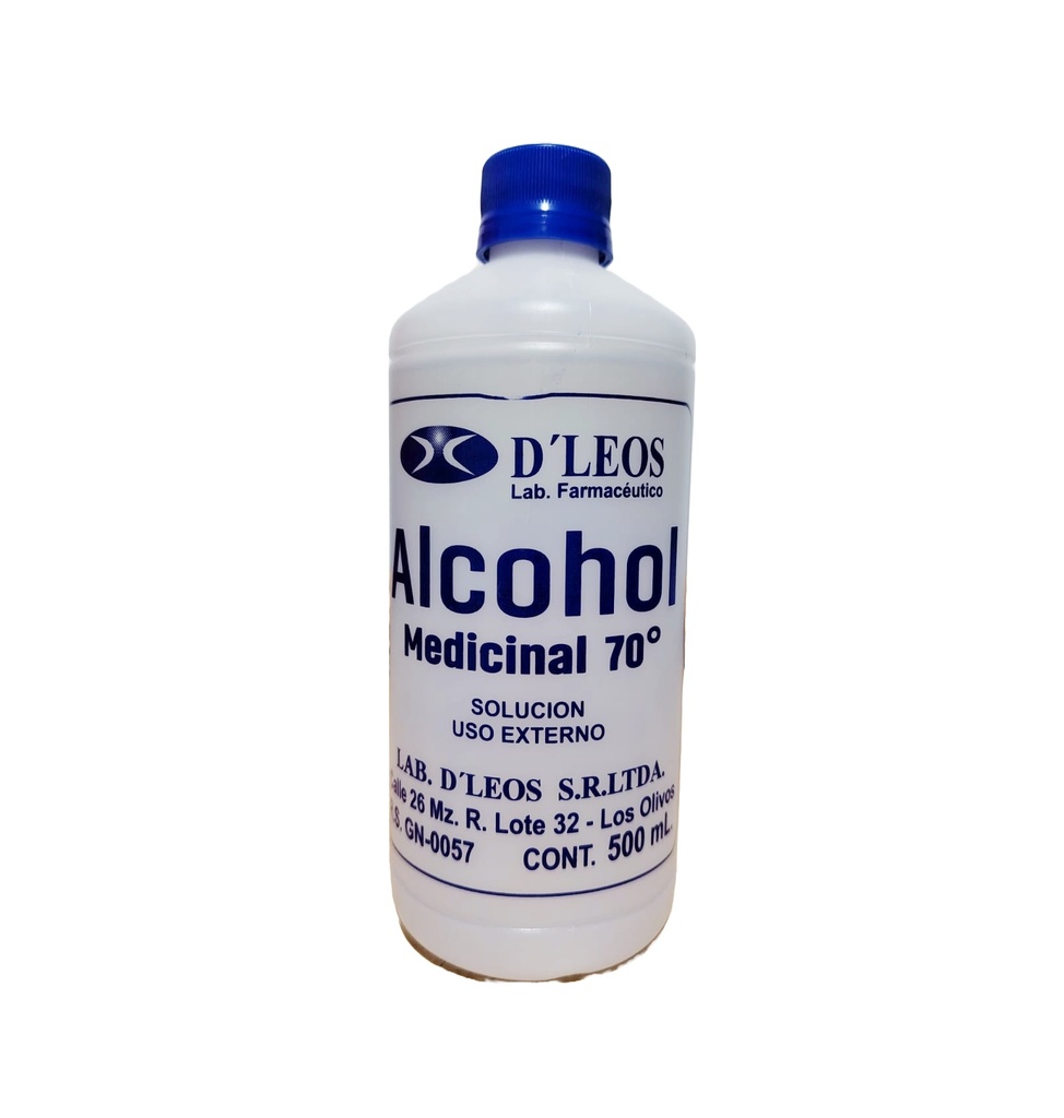 ALCOHOL 70º FCO x 500ML D´LEOS
