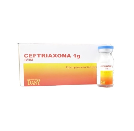 CEFTRIAXONA 1GR CJA x 10AMP - DANY