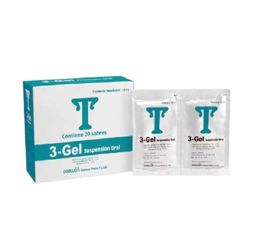 3 GEL SUSP ORAL CJA x 20 SOB - DROPESAC